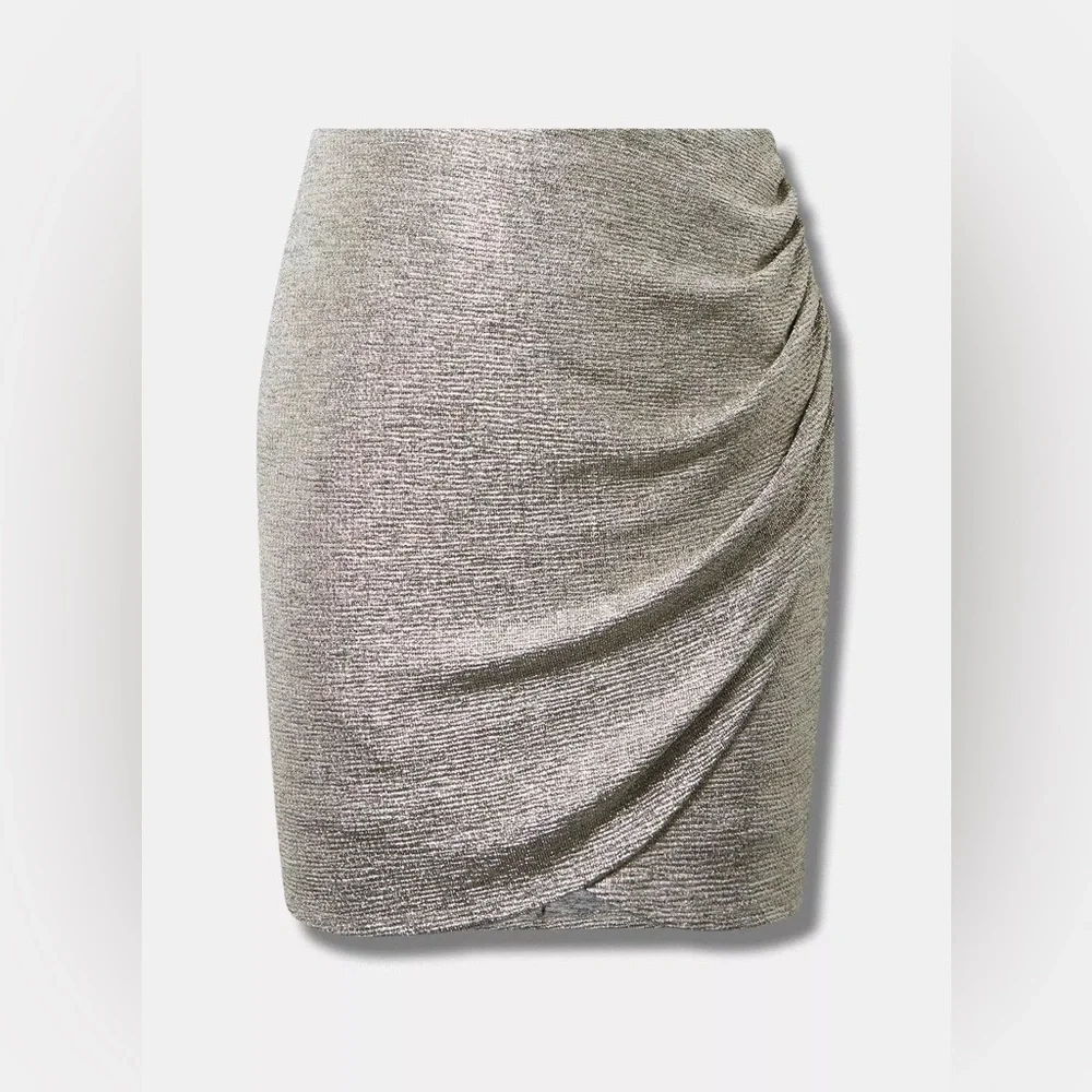 TORRID Mini Foil Knit Tulip Skirt 2x